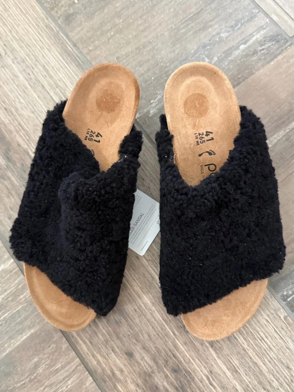 Birkenstock Papillio Namica Teddy sandals wedges size 10